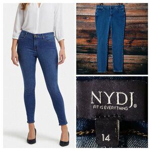 NYDJ Jeans Size 14 Ami Skinny Mid Rise Blue Denim Stretch